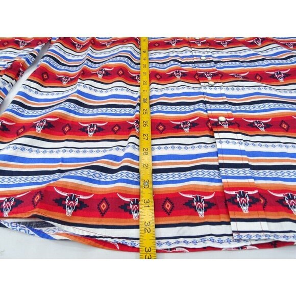 New Ariat Men's XXL Pratt Southwestern Sandshell Pearl Snap Western Shirt Aztec - Picture 8 of 8